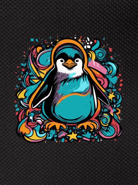 Farbenfroher Pinguin