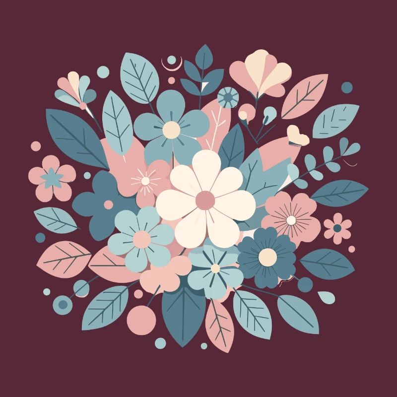 Composition floral couleur pastel