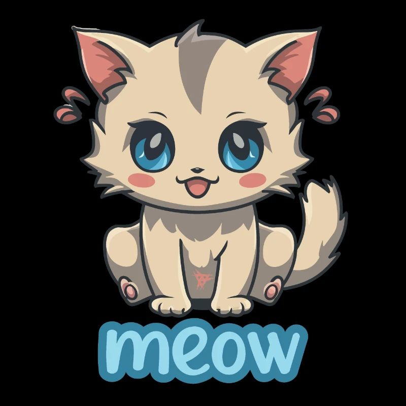 Anime Kitten Meow - Niedliches und verspieltes Design