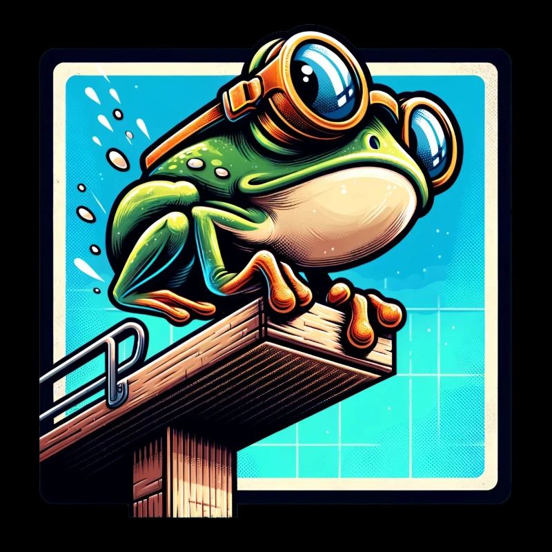 Frog ready to dive