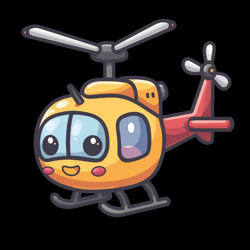 Lächelnder Hubschrauber