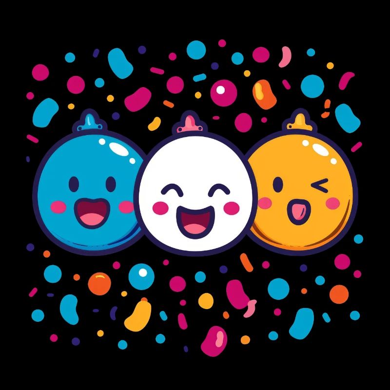 Carnival joy with confetti