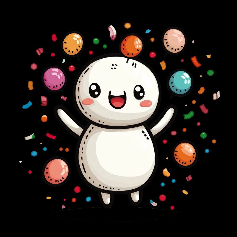 Joie de carnaval avec des confettis