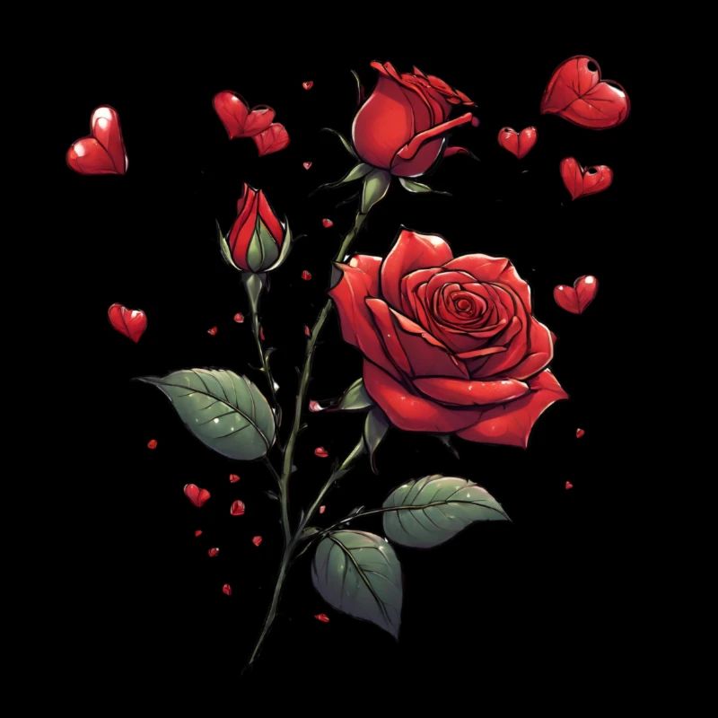 Une rose rouge sincère pour la Saint-Valentin