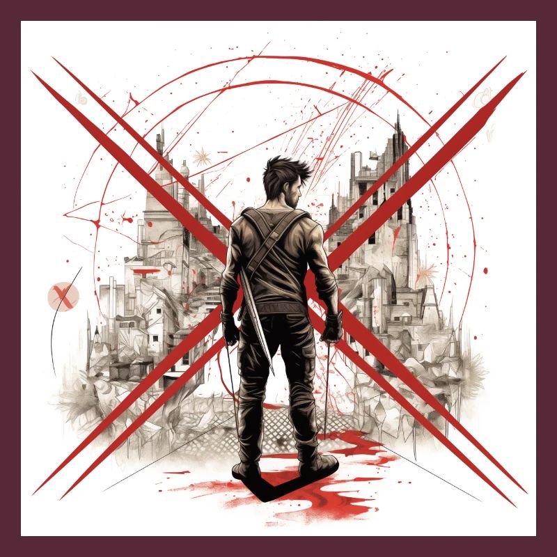 Comic Style "Red X"