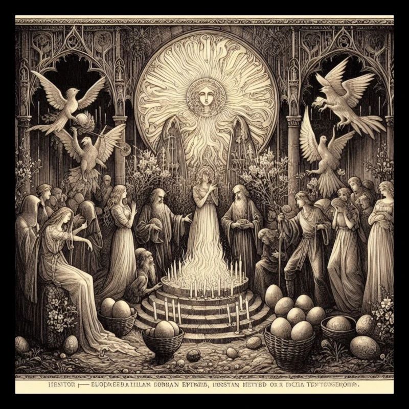 Gothic themed easter art