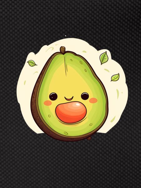 Happy avocado with pit