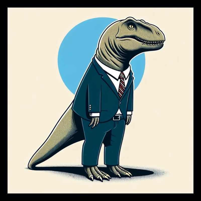 Dino in a suit