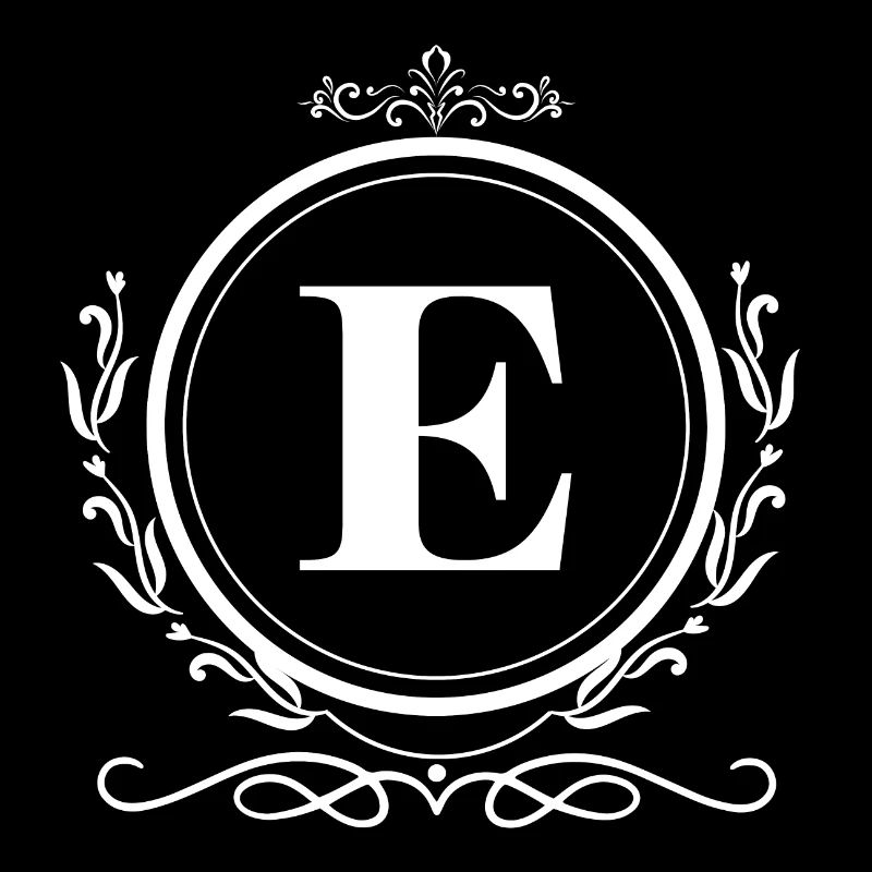 Buchstaben-E-Dekoration