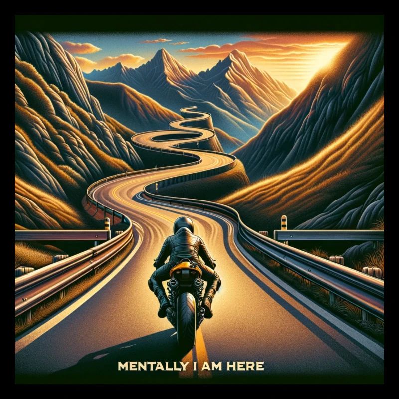 Motorradfahrer - Mentally I am here