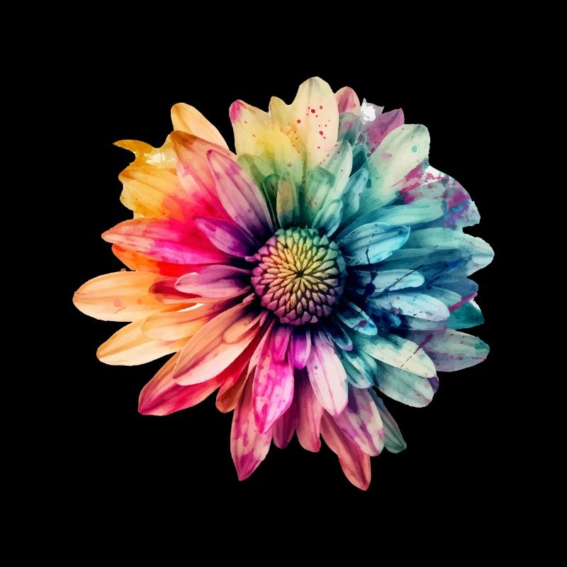 Mehrfarbige Blume 1
