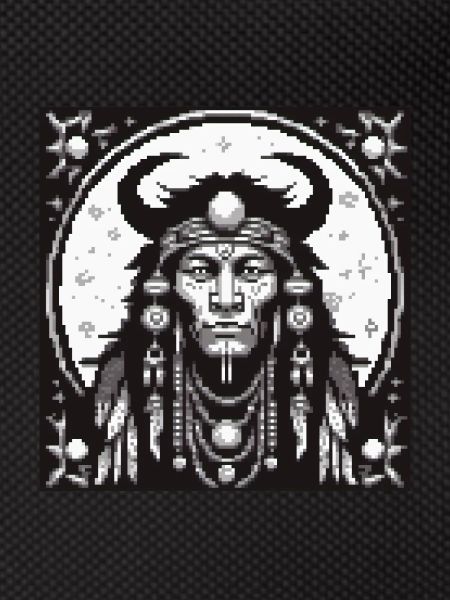 Tribal Moon Pixel