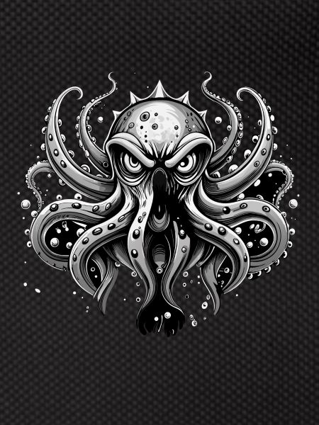 Octopus black and white