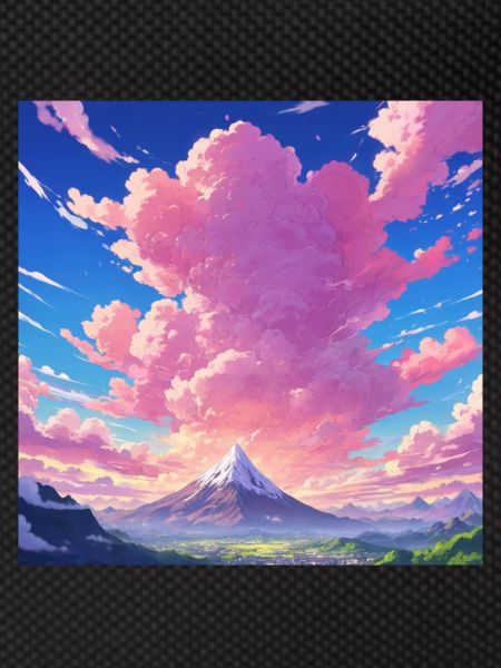 Anime pink clouds