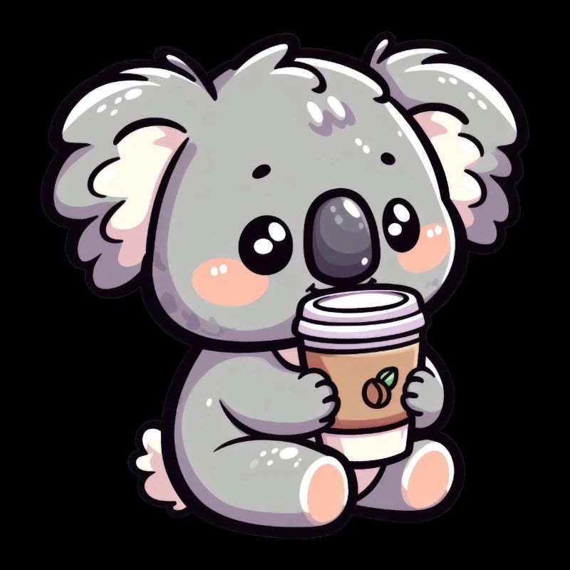 Der Kaffee süchtige Koalabär