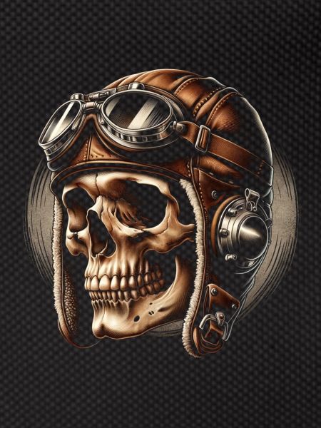 Retro Flight Skull