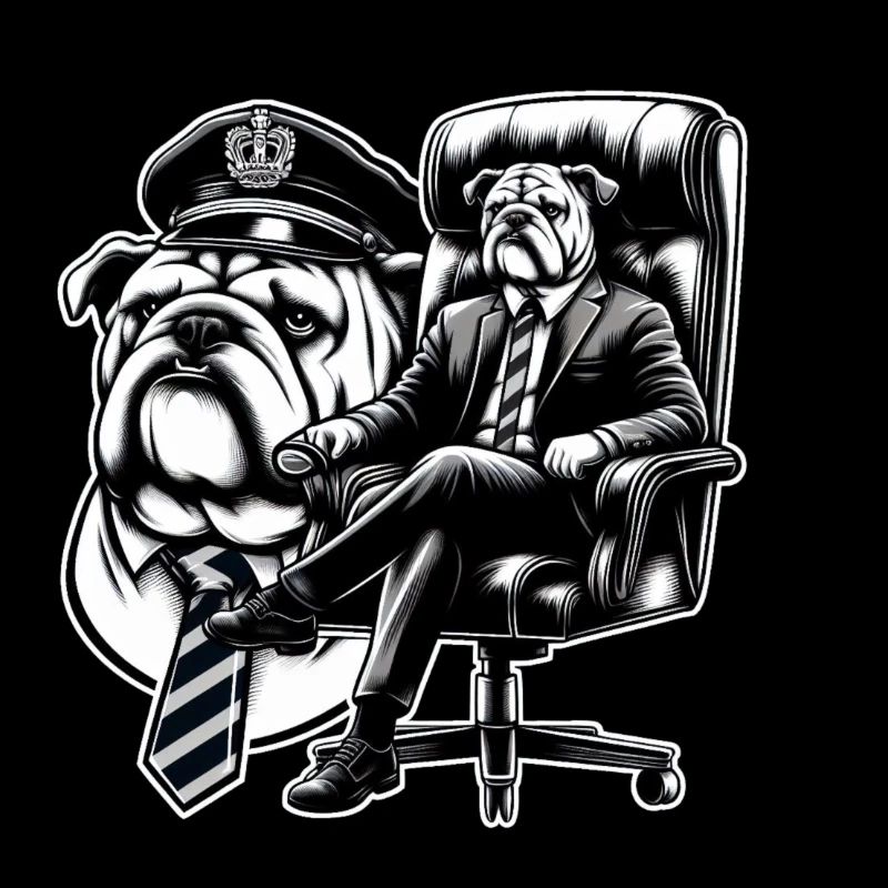 Bulldogge als Chef