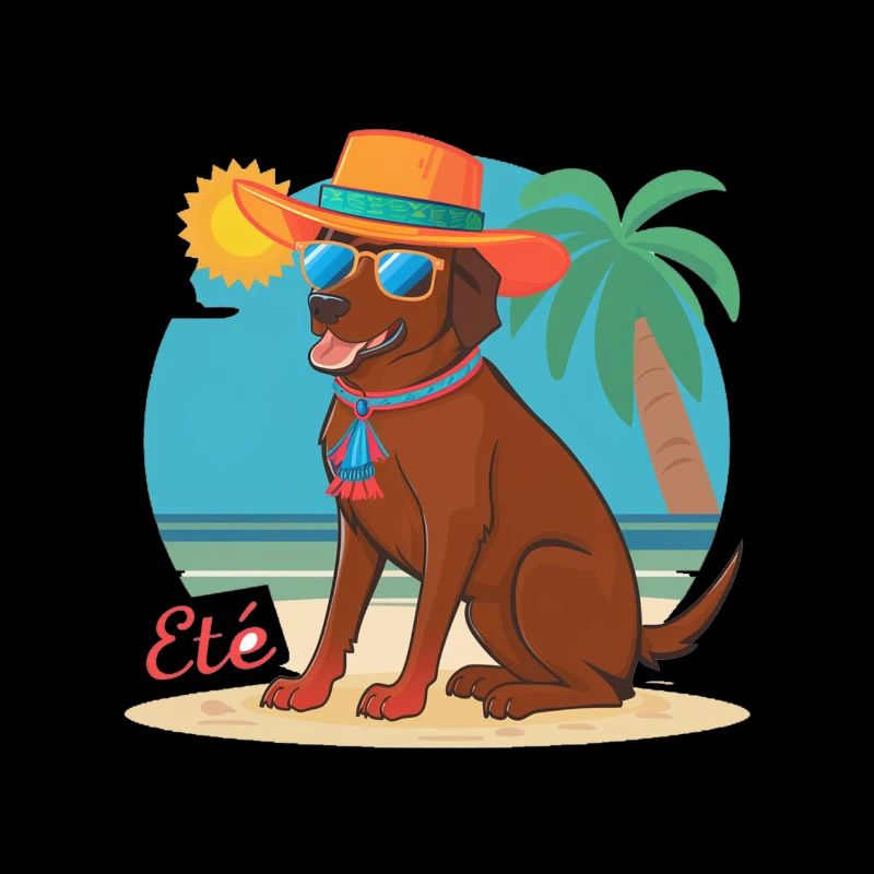 CHIEN A LA PLAGE