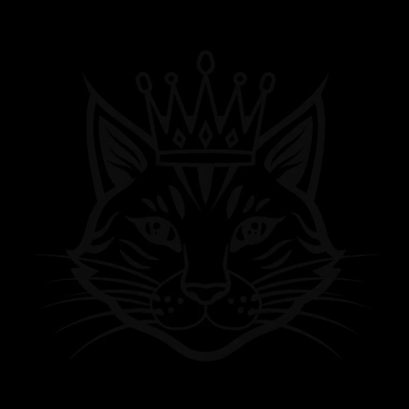 Cat with a large crown