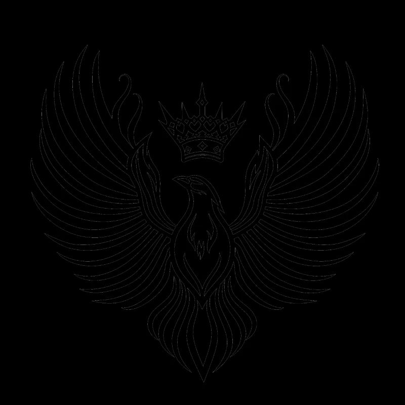 Phoenix mit schwebender Krone