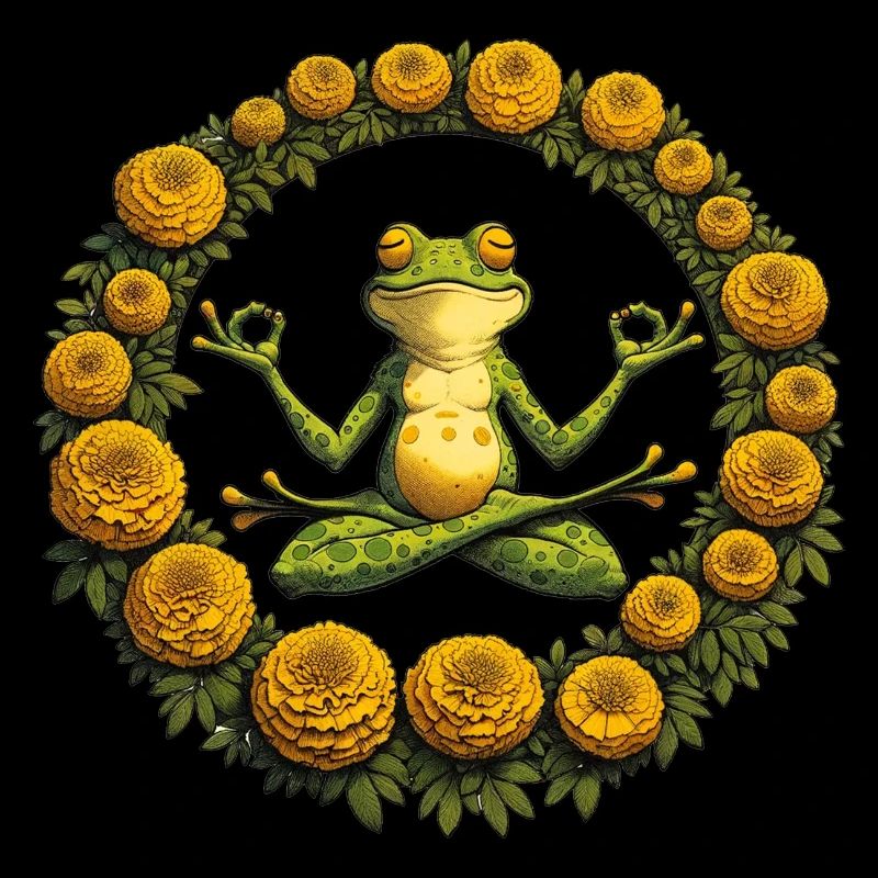 Grenouille de méditation