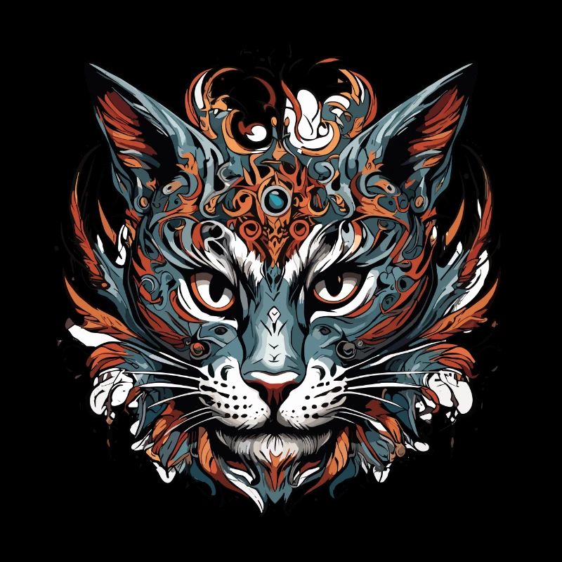 Tattoo / Tier / Kunst / cool / Comic / Katze