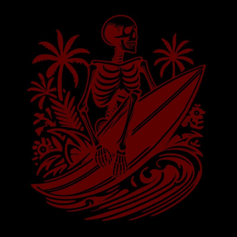 Skeleton rider surfer