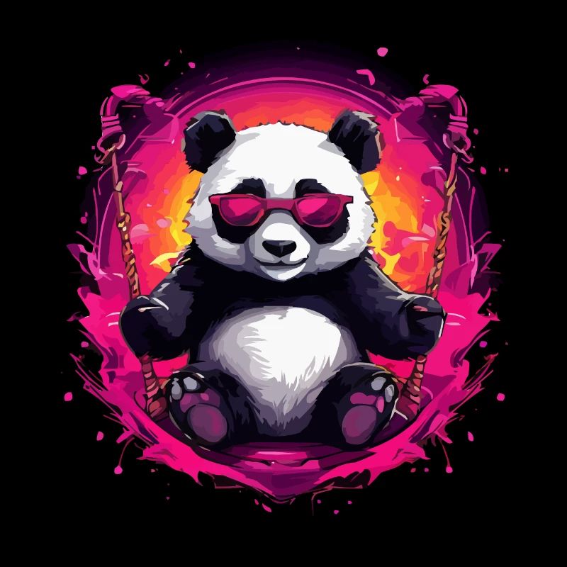 Mignon panda cool se relaxant