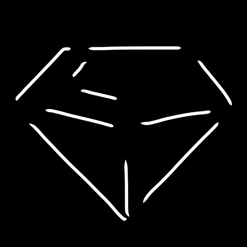 Dessin animé de symbole de diamant