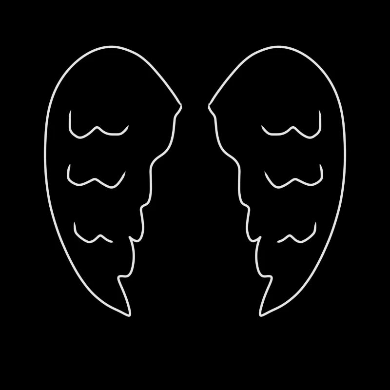 zwei Flügel Engel Symbol teufel