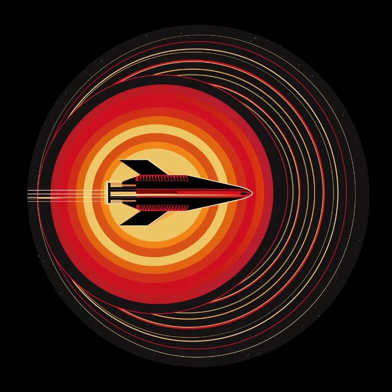Retro-Rakete im Orbit