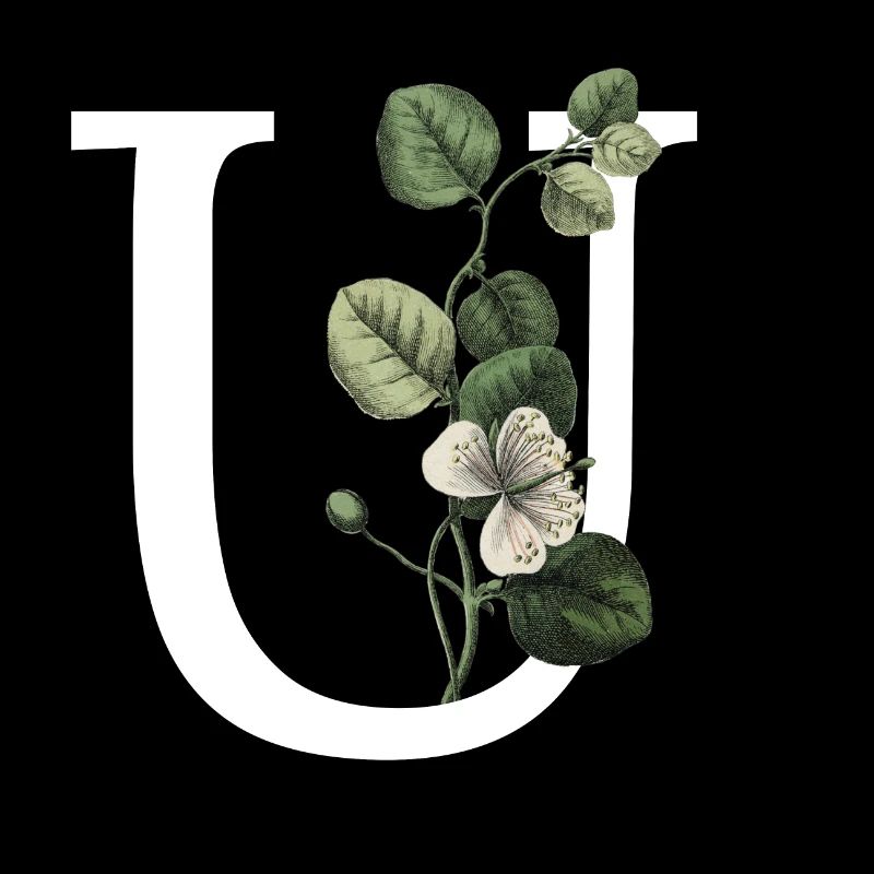 Buchstabe U Grün Botanisch