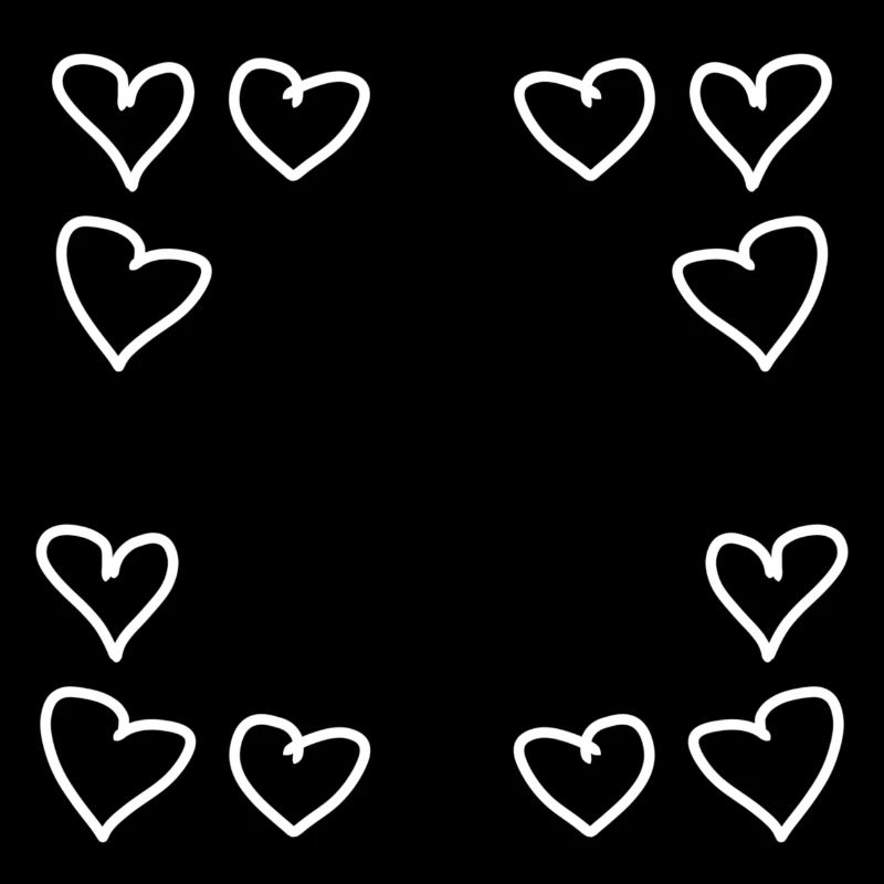 hearts pattern frame angular heart love