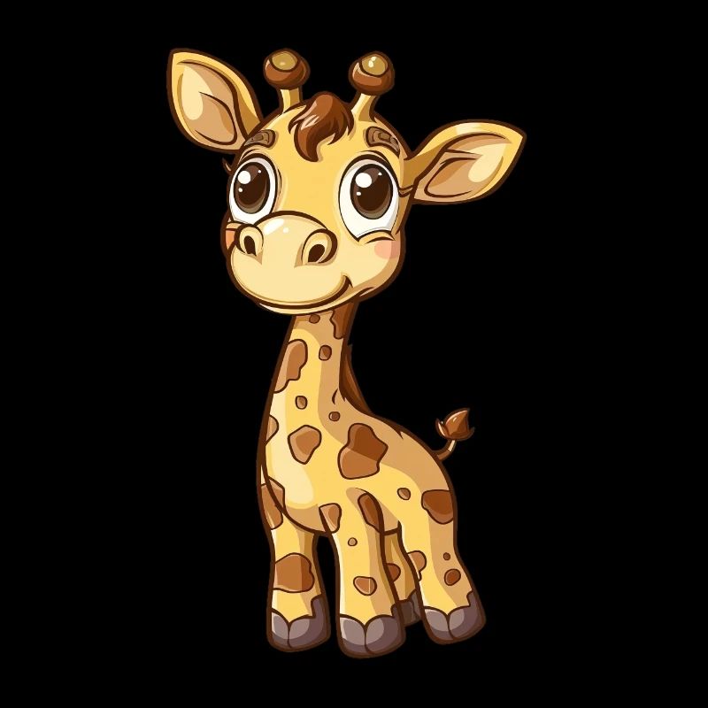Cute giraffe with big eyes