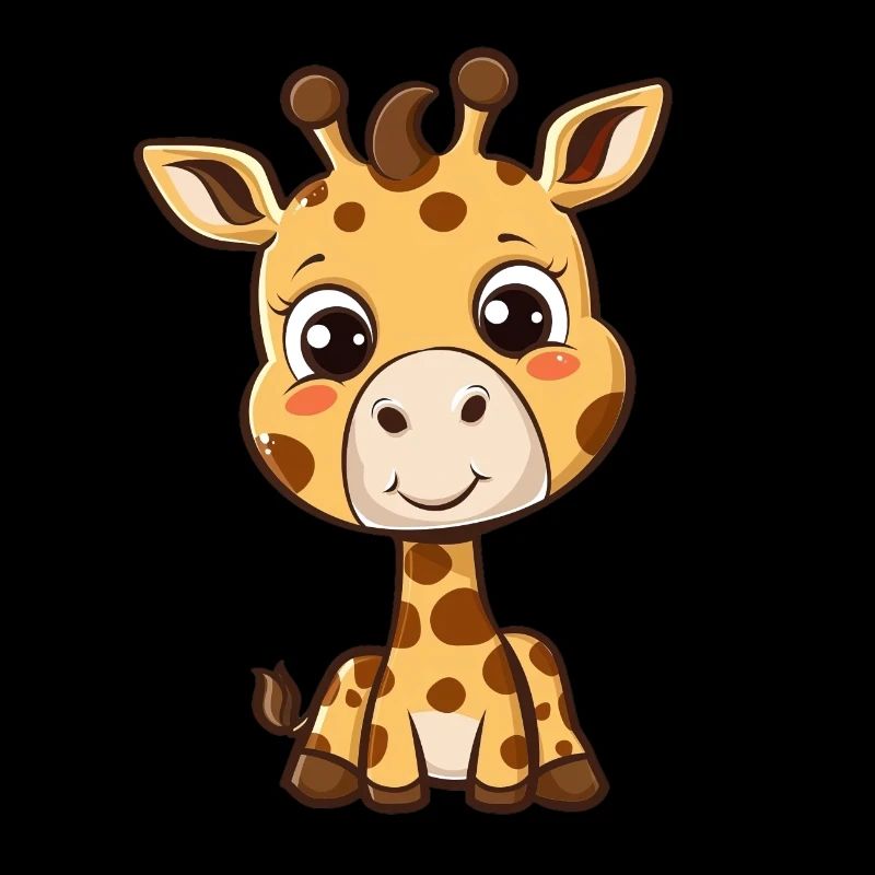 Bébé girafe espiègle avec de grands yeux