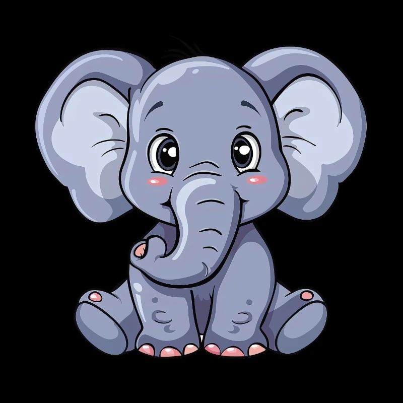 Mignon bébé éléphant gris pour vous
