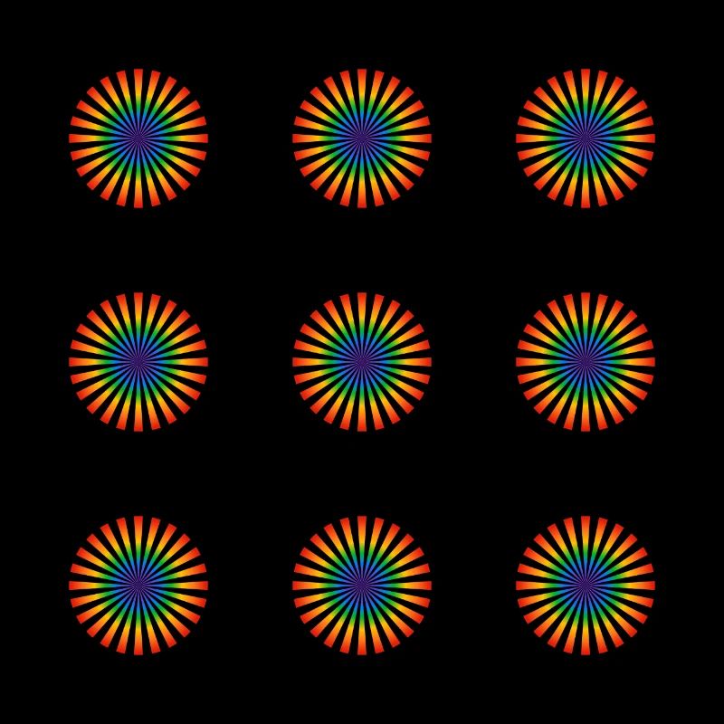 Fleurs arc-en-ciel