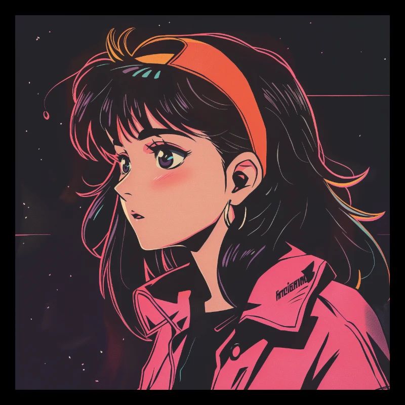 Impression de mode de haute qualité de fille anime des années 80
