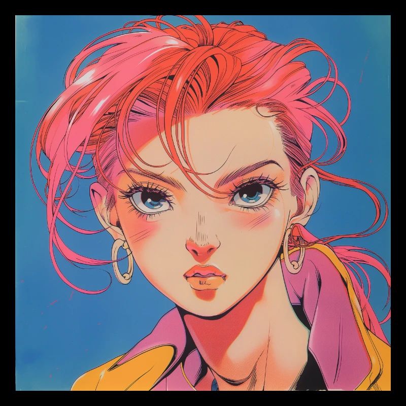 Impression de mode de haute qualité de fille anime des années 80