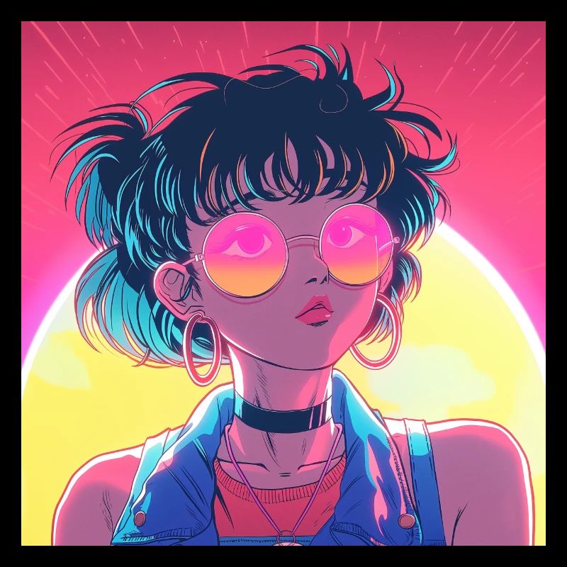 Impression de mode de haute qualité de fille anime des années 80