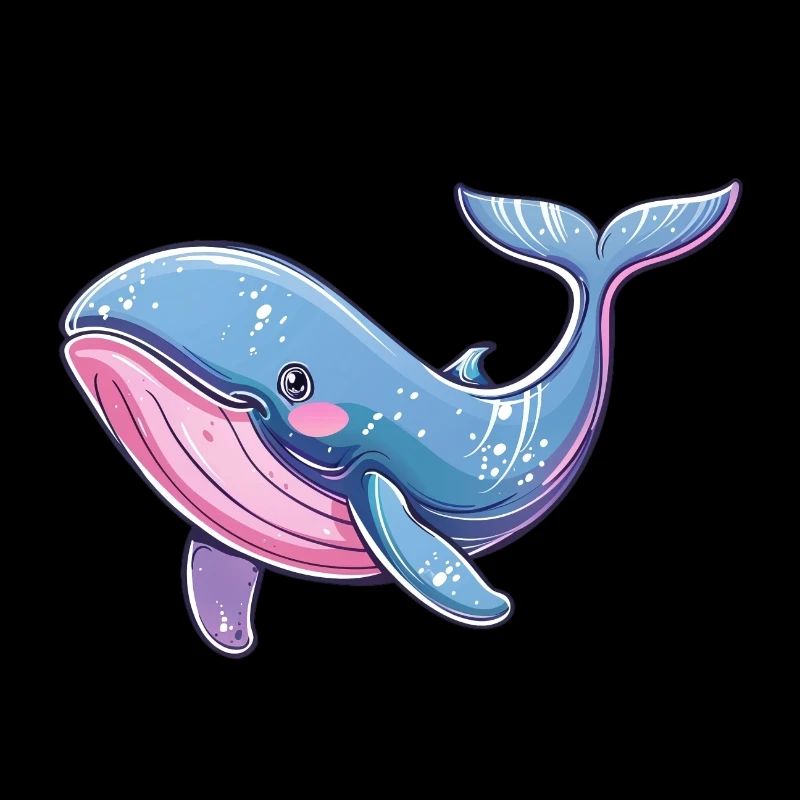 Motif de baleine coloré dans le style aquarelle