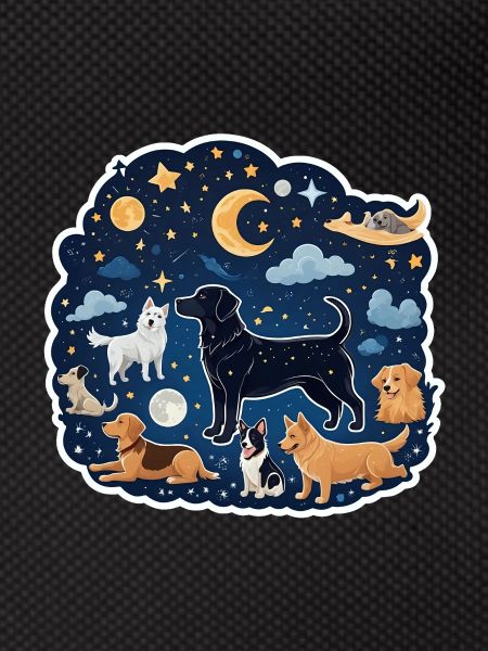 Chiens sous les étoiles