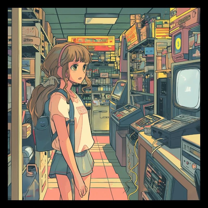 Impression de mode de haute qualité de fille anime des années 80