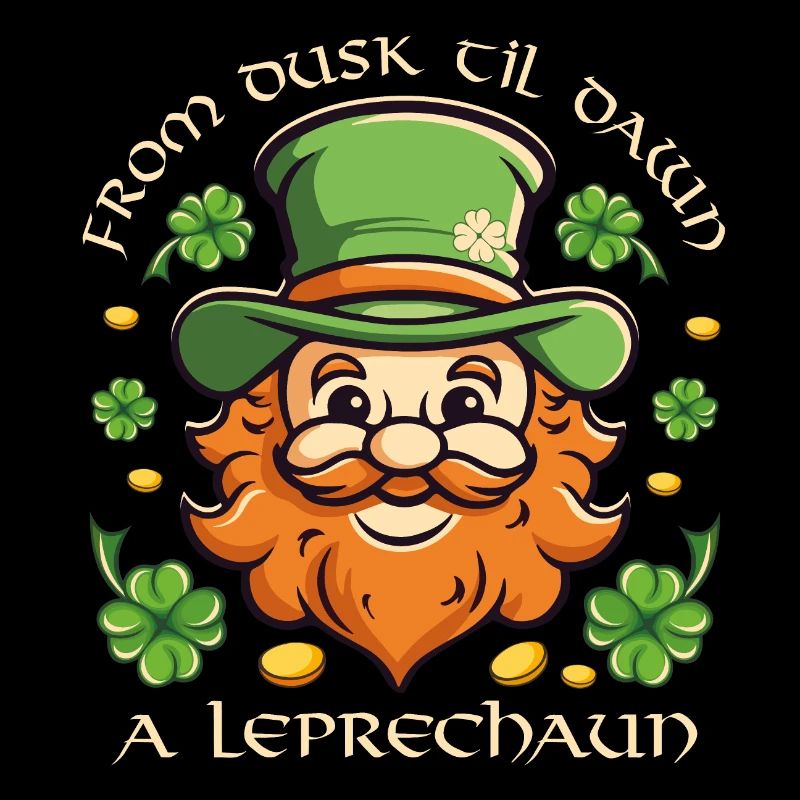 Irish Irland Kleeblatt Leprechaun Kobold Reim