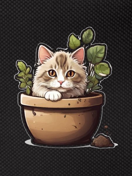 Fleur de chat mignonne