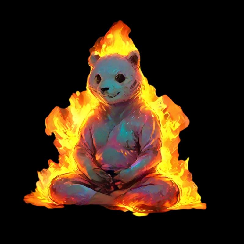 Meditierender Panda