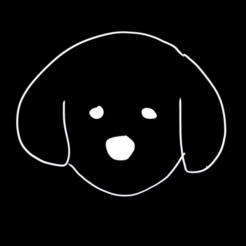 Chien Animal De Compagnie Symbole Forme De Tête