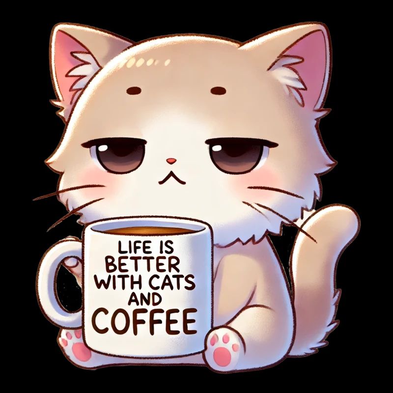 Katze Mit Kaffe