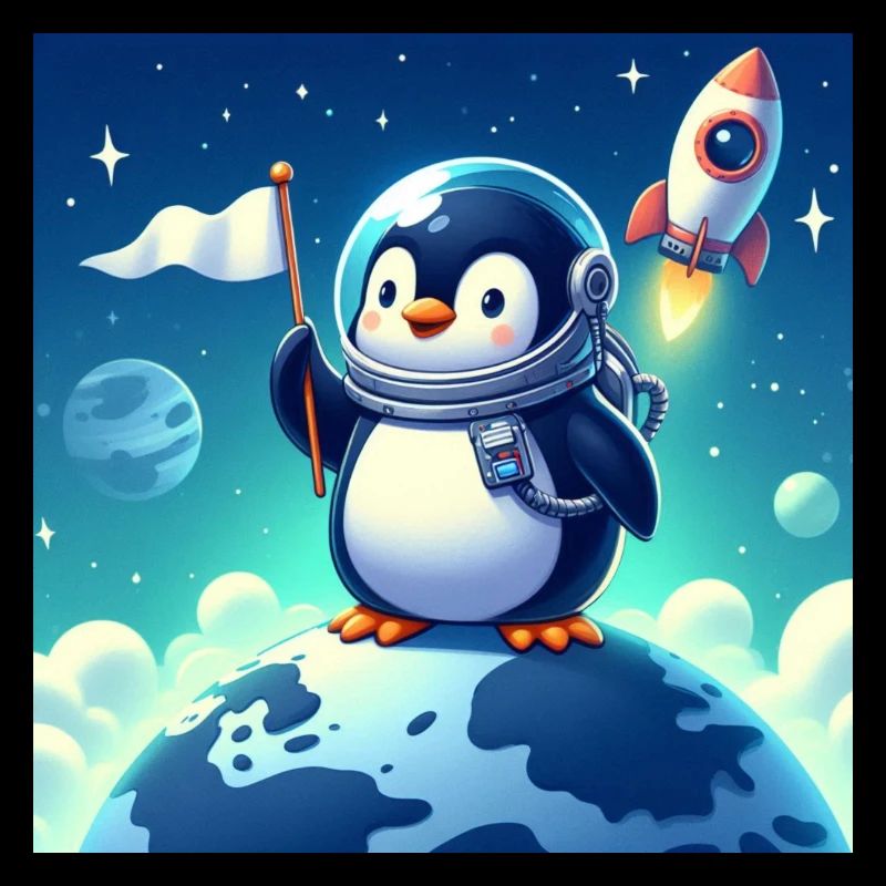 Pinguin im Weltall
