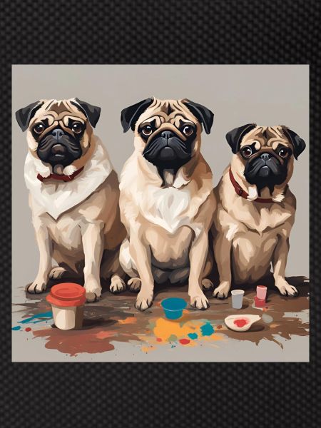 Mops Kunst Pug Art
